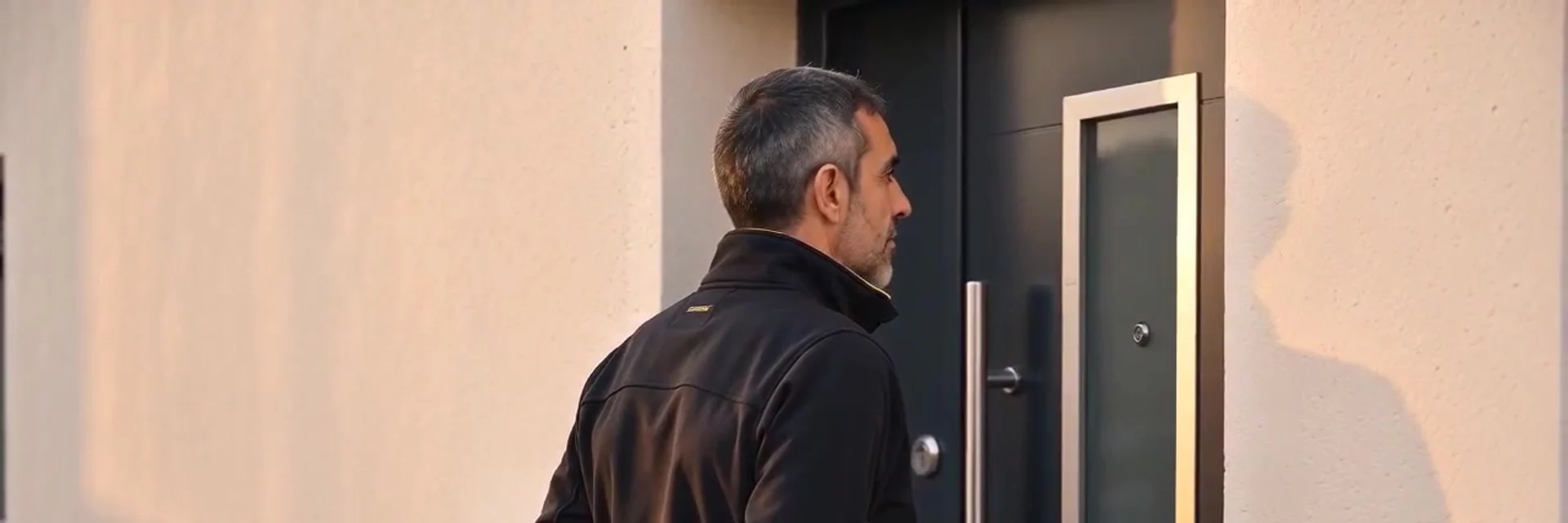 Locksmith checking a door lock, representative scene: Emergency locksmith in Lleida: real prices